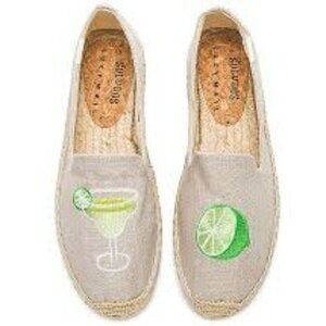 Soludos x Lucy Mail women's Margarita Platform Smoking Slipper 8.5 lime grey